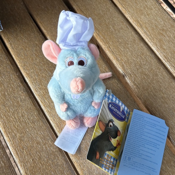 Disney Other - Disney Blue and Pink Ratatouille Plush Toy shoulder magnet new